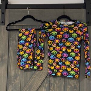 Bums & Roses Colorful Pumpkin Kids Pajama Set